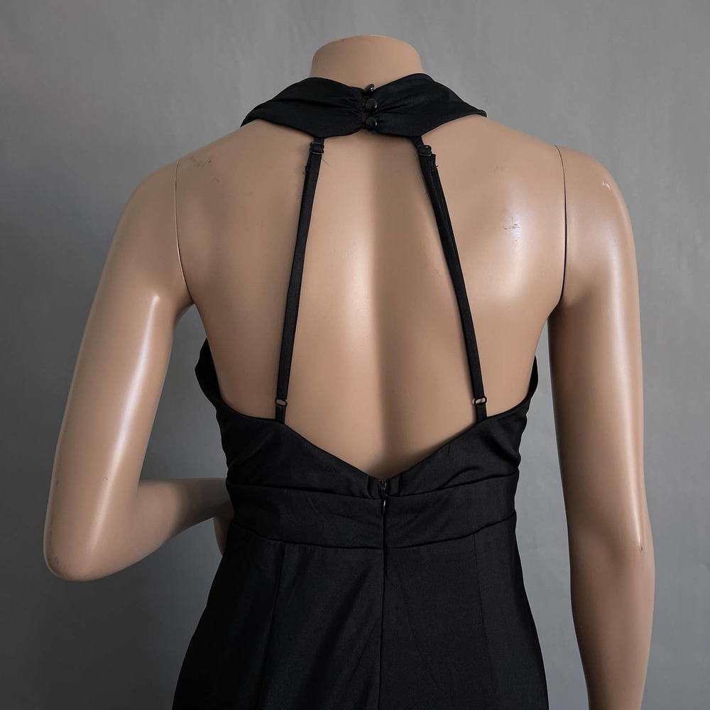 Lulus Dress Women S Tenth Avenue Black Ruched Halter Maxi Formal Event Maxi NWOT - Picture 8 of 13